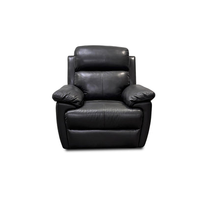 'Blair' Charcoal Grey Florida Leather Power Recliner Chair with Power Headrests