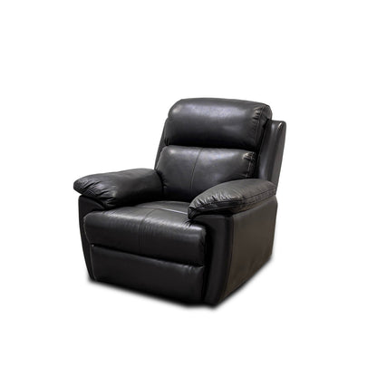 'Blair' Charcoal Grey Florida Leather Power Recliner Chair with Power Headrests