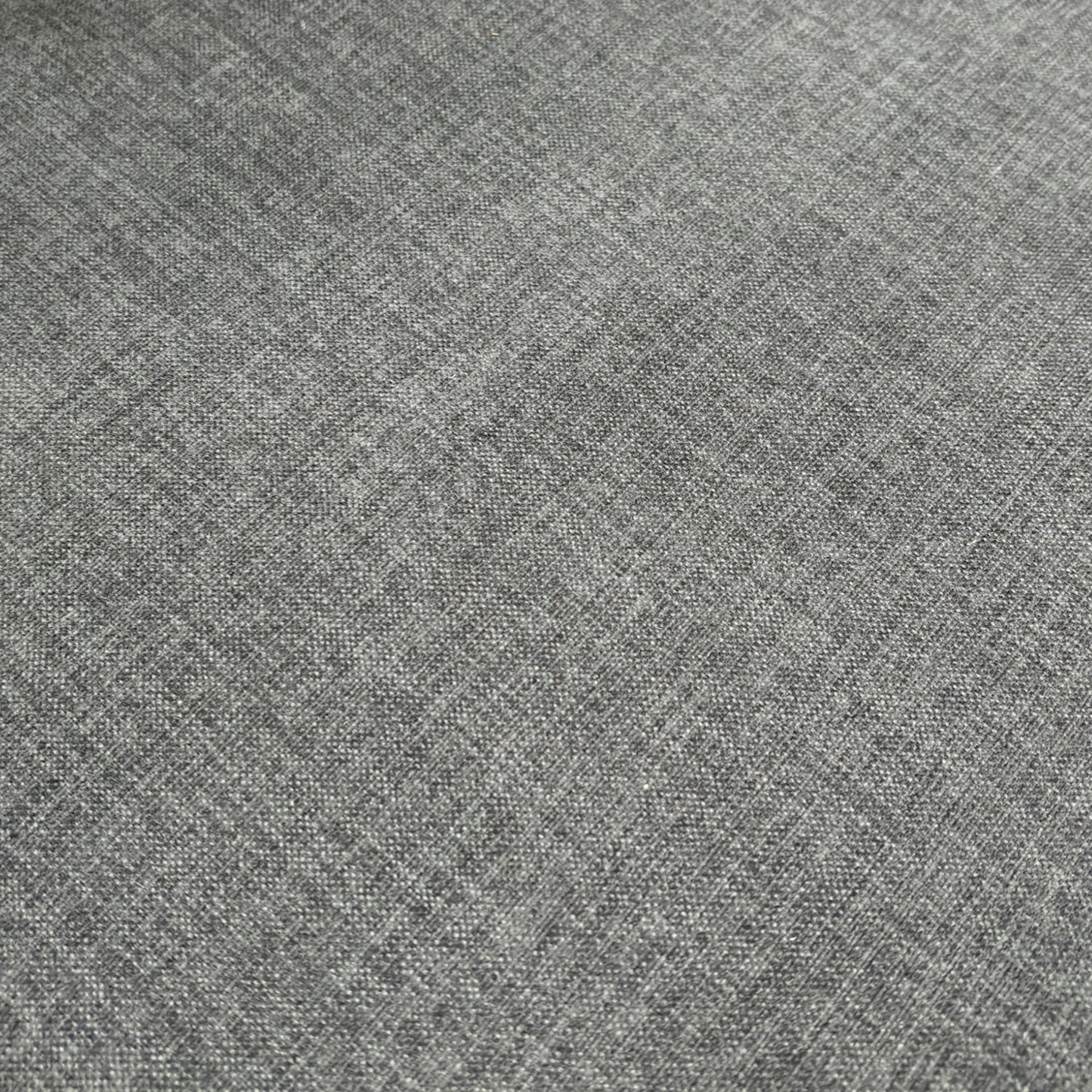 Close-up detail of the hand-painted grey finish on the Hamilton wooden chairs, showing the paint texture and the clean lines of the furniture.