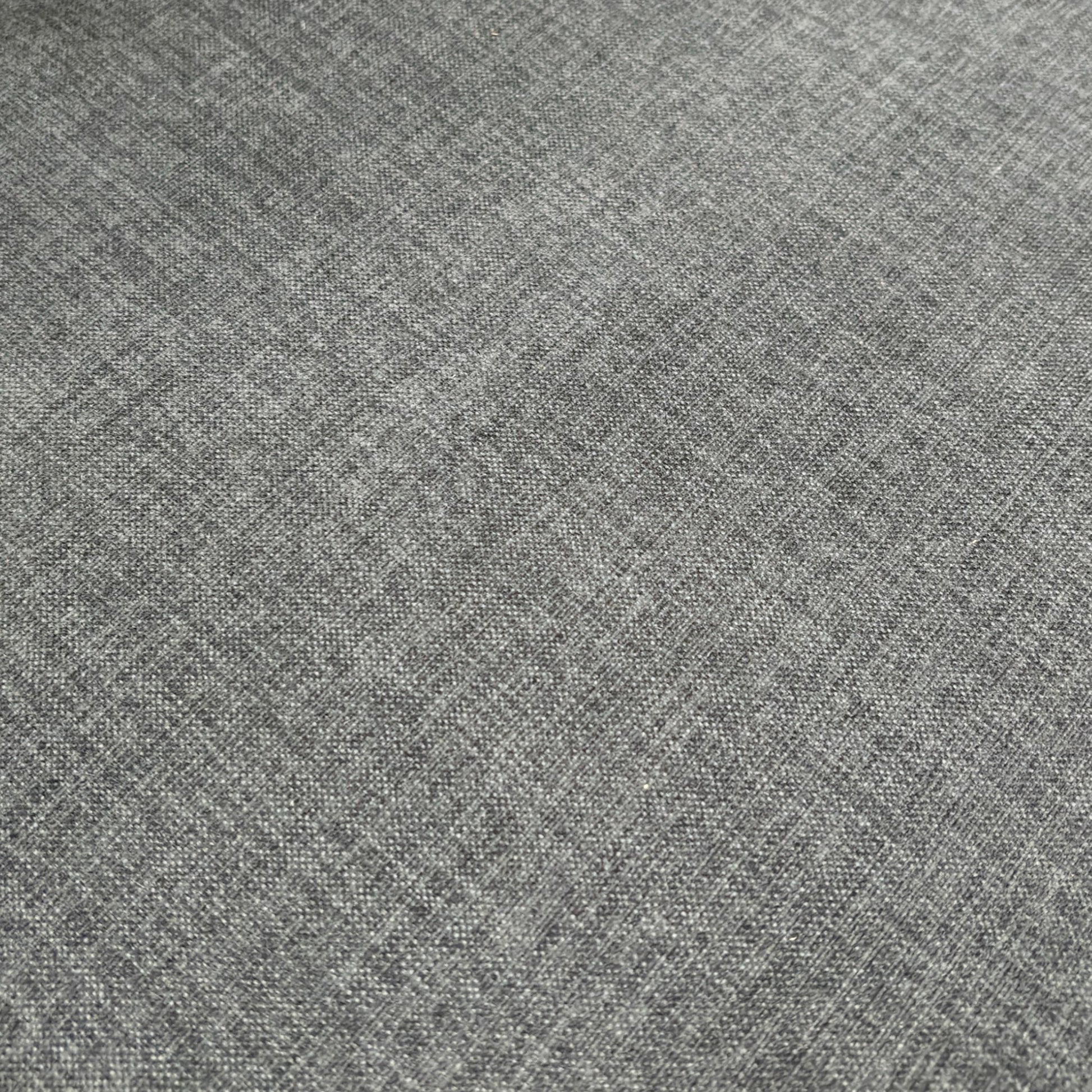 Close-up detail of the hand-painted grey finish on the Hamilton wooden chairs, showing the paint texture and the clean lines of the furniture.