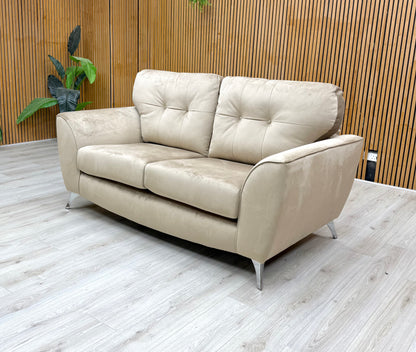 A view highlighting the sofa's backrest and the comfortable, padded arms.