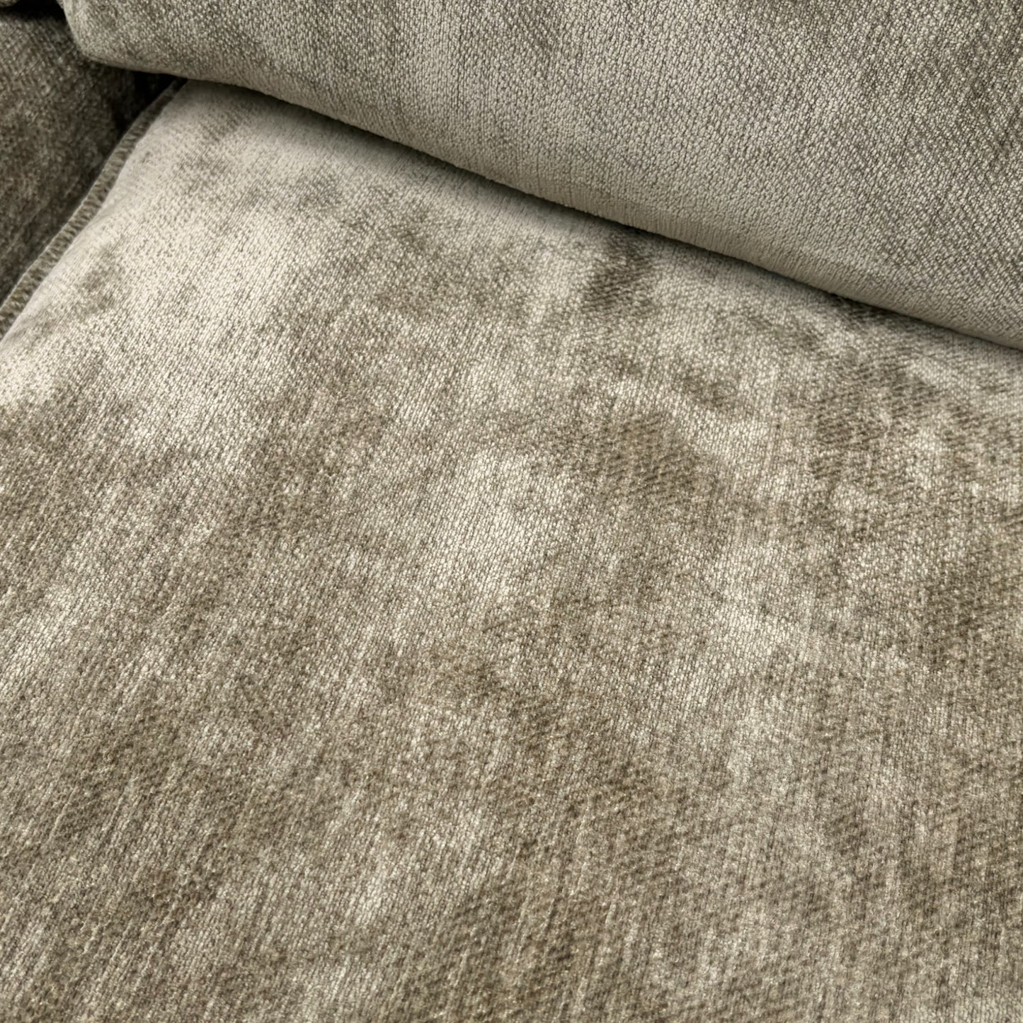 Close-up of the Derwent soft weave fabric texture, showing the sage green colour detail.