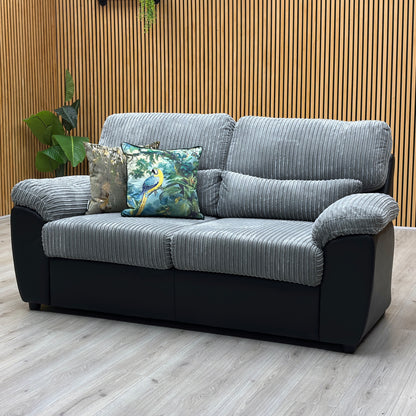 ‘Sienna’ Grey Jumbo Cord 2 Seater Sofa Bed
