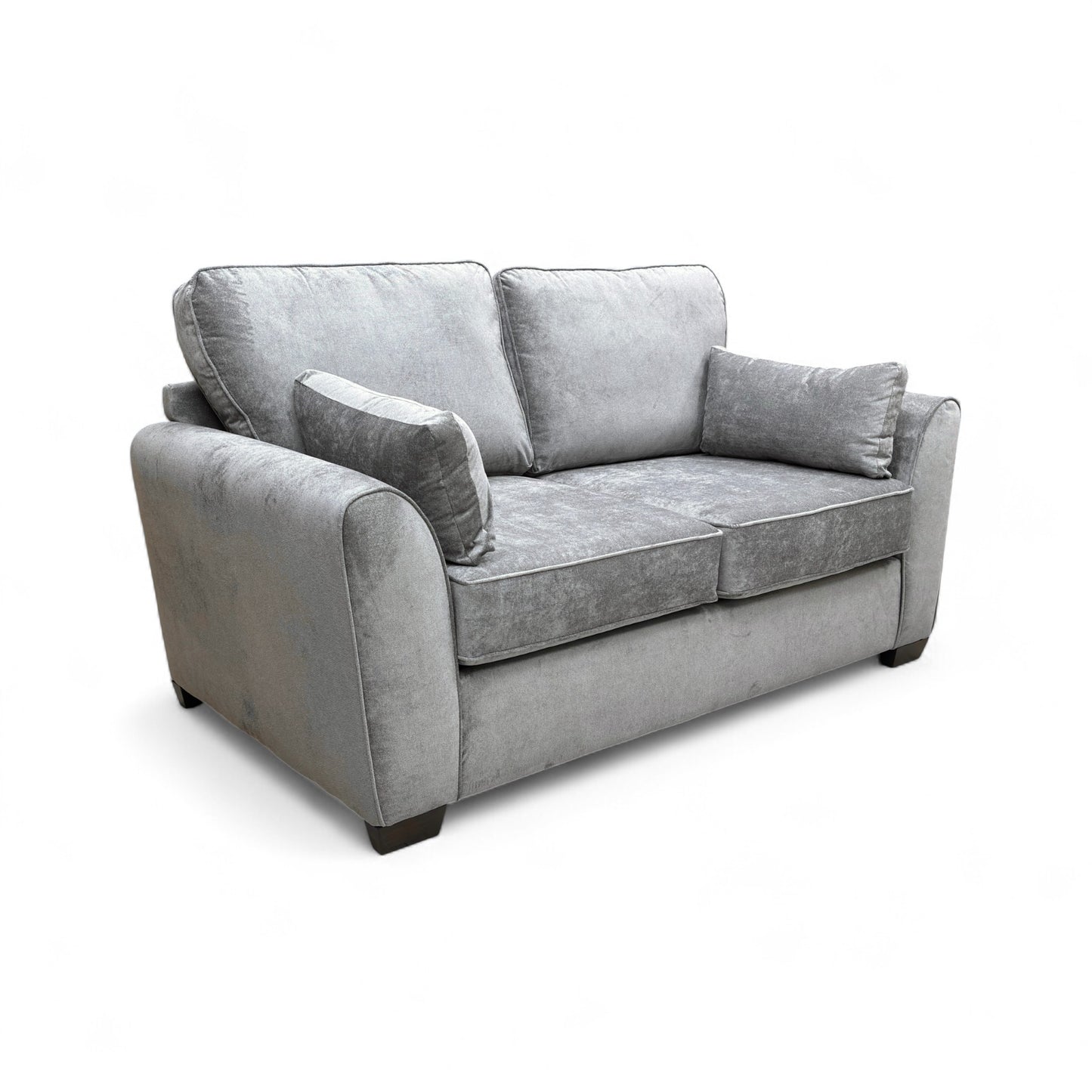 View showing the two main seat cushions and the two back cushions of the sofa.