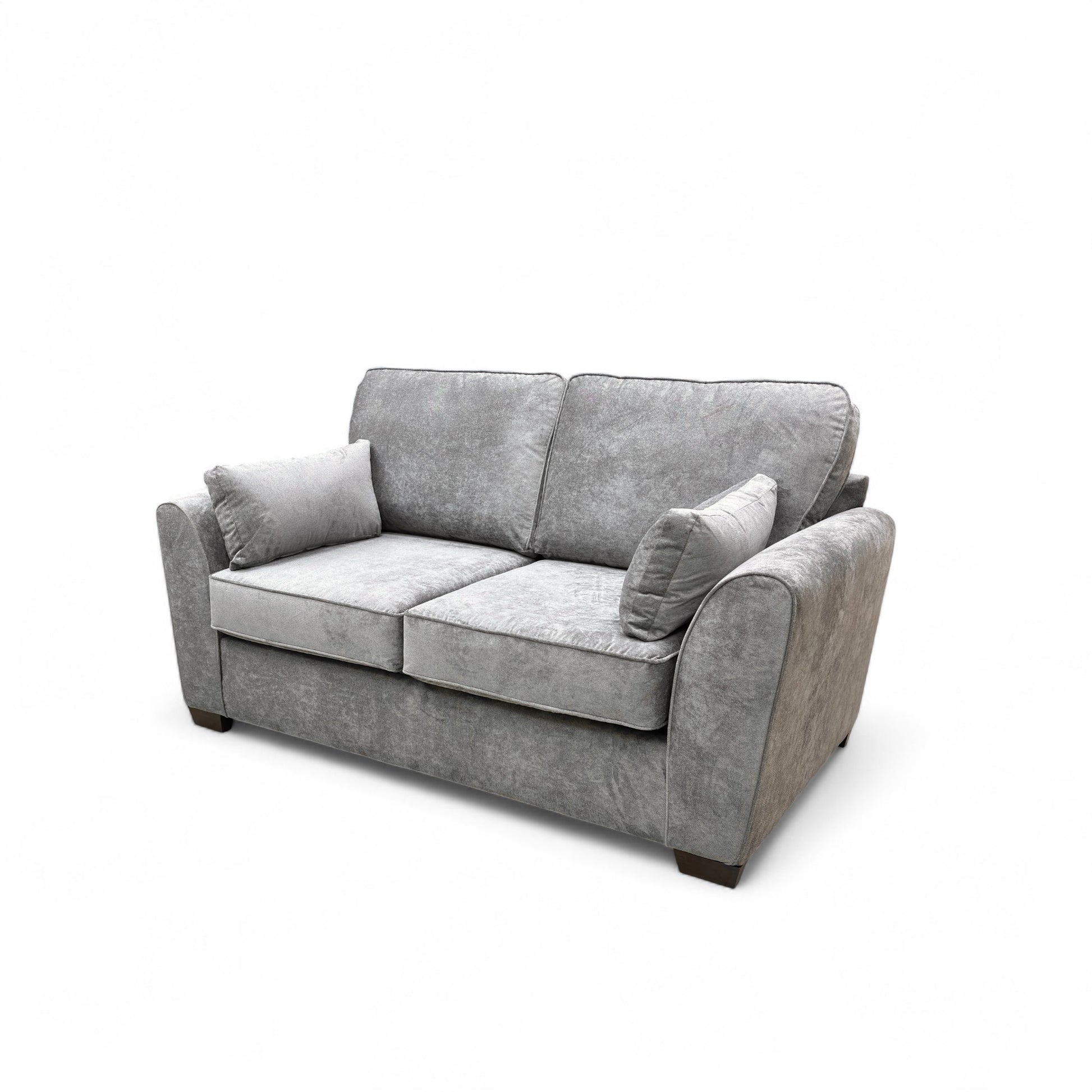 View showing the two main seat cushions and the two back cushions of the sofa.