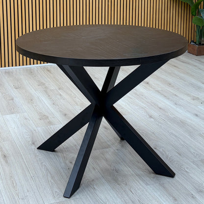 ‘Nate’ Smoked Oak Solid Oak Round Dining Table
