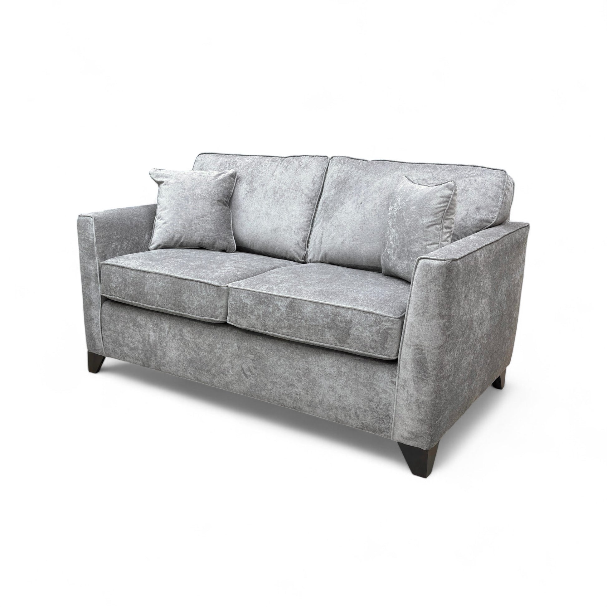 View showing the two main seat cushions and the two back cushions of the sofa.