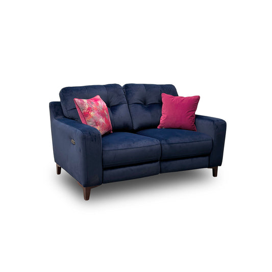 'Iris' Deep Sea Dark Blue Power Recliner 2 Seater Sofa