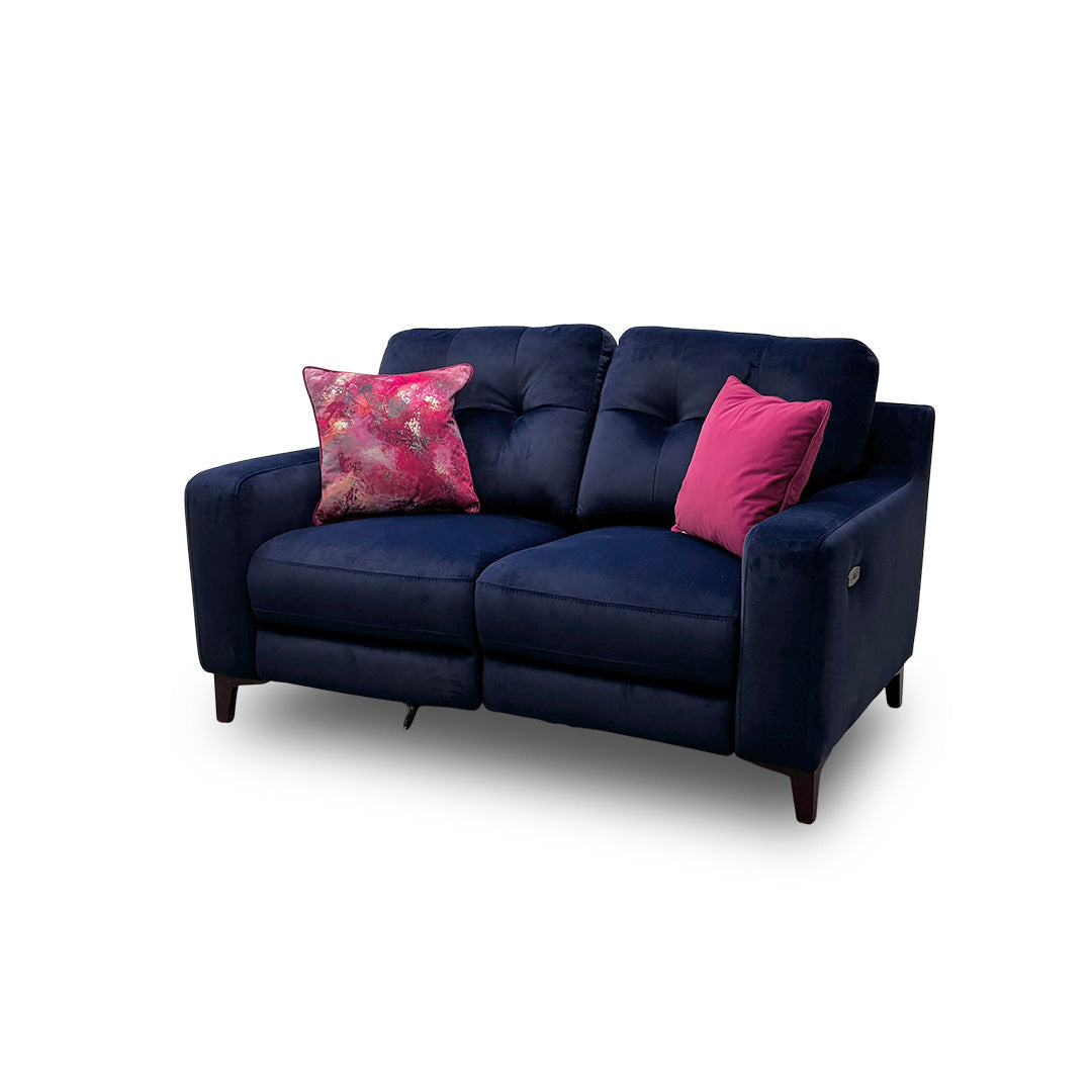 'Iris' Deep Sea Dark Blue Power Recliner 2 Seater Sofa