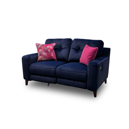 'Iris' Deep Sea Dark Blue Power Recliner 2 Seater Sofa