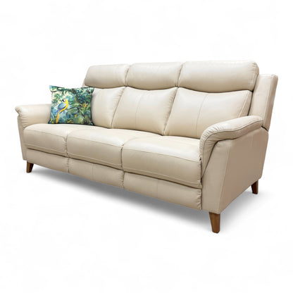 Side profile view of the Fabb 'Ava' armchair, illustrating the 93 cm depth and the gentle slope of the back and armrests.