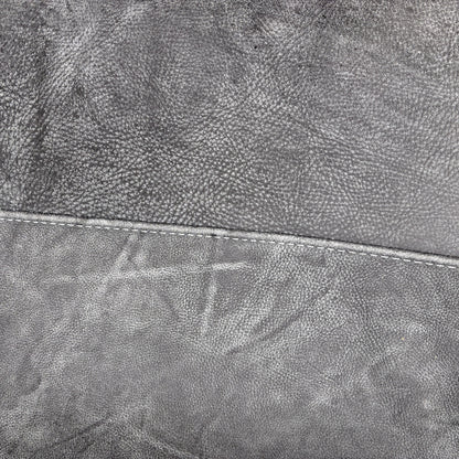 'Galleria' Utah Grey Leather Cuddler Chair