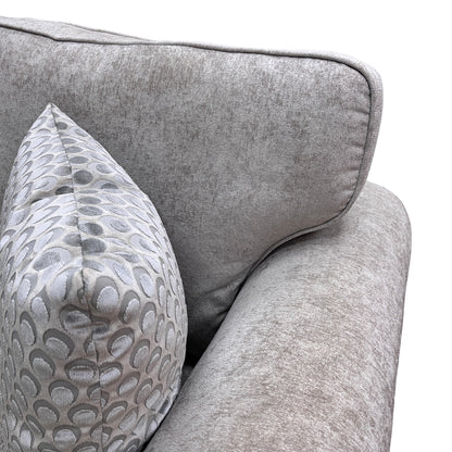 'Melody' Natural Chenille Fabric 3 Seater Sofa