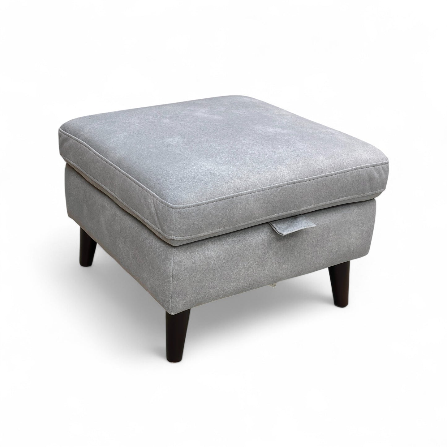 A view of the footstool's top surface in a closed position, showing the smooth, clean lines.