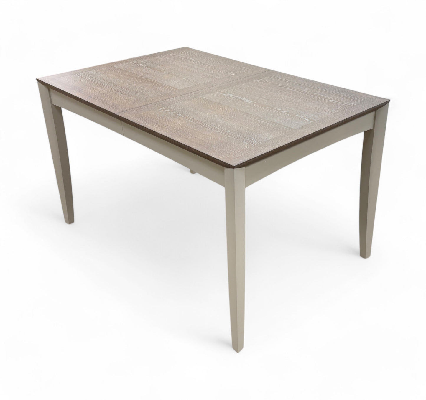 ‘Skye’ Two-Tone Grey Finish Solid White Oak Medium Extendable Dining Table