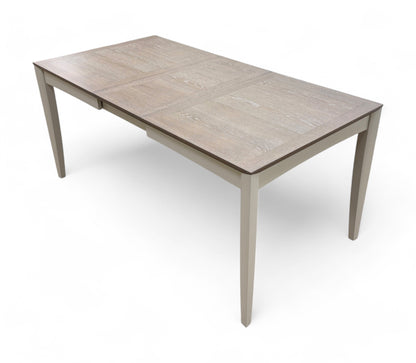 ‘Skye’ Two-Tone Grey Finish Solid White Oak Medium Extendable Dining Table