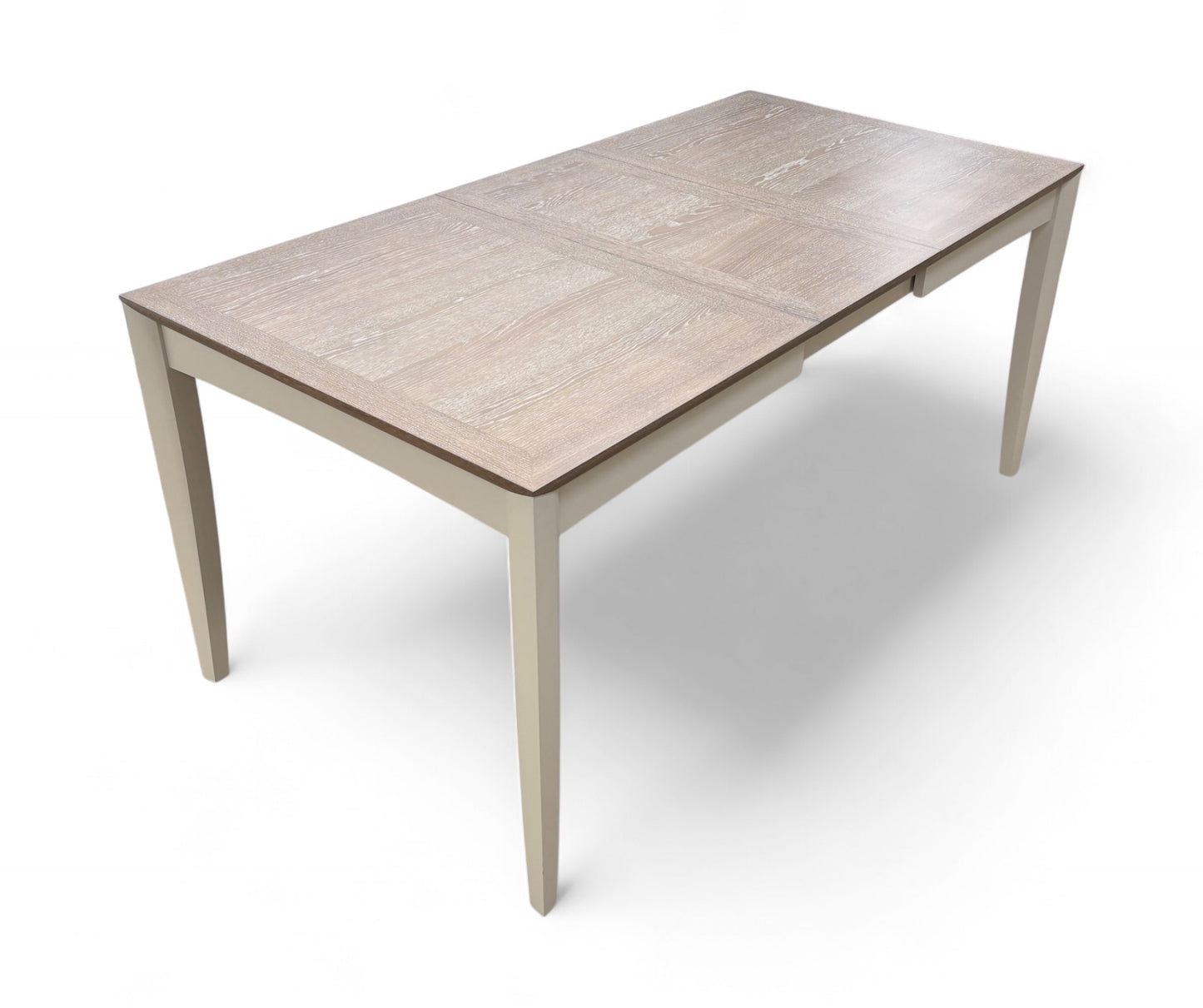 ‘Skye’ Two-Tone Grey Finish Solid White Oak Medium Extendable Dining Table