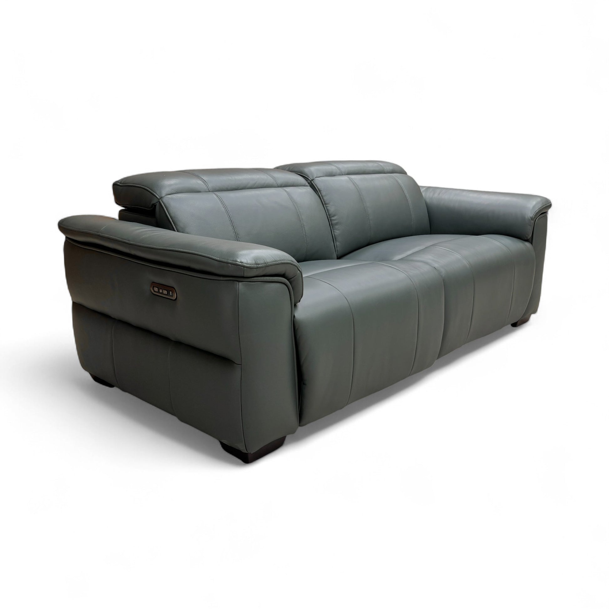 A view focusing on the back of the headrests, showing the mechanism or the padding detail.