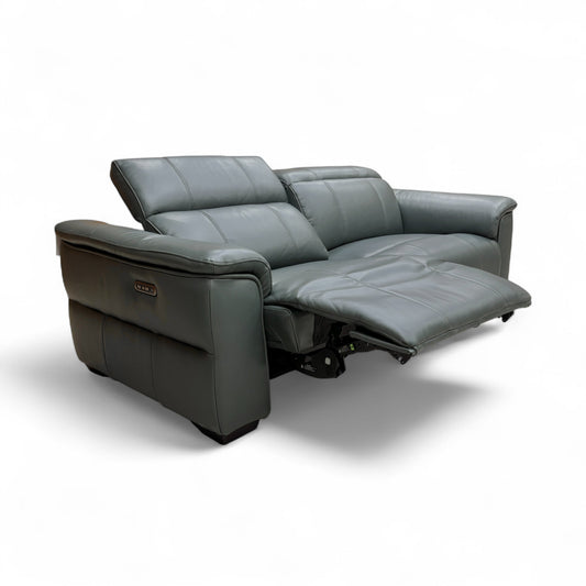 A side view of the sofa, showing the non-reclined depth and the contemporary design profile.