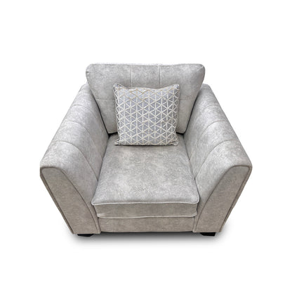 'Ariana' Dapple Cream No Insert Velvet Armchair