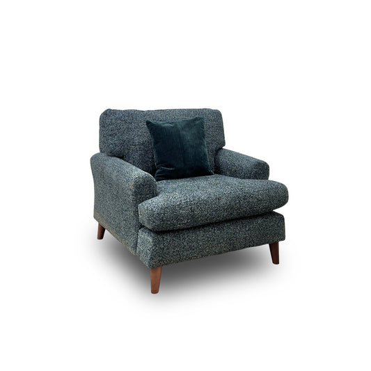 'Jackson' Amazonite Green Woven Fabric Armchair