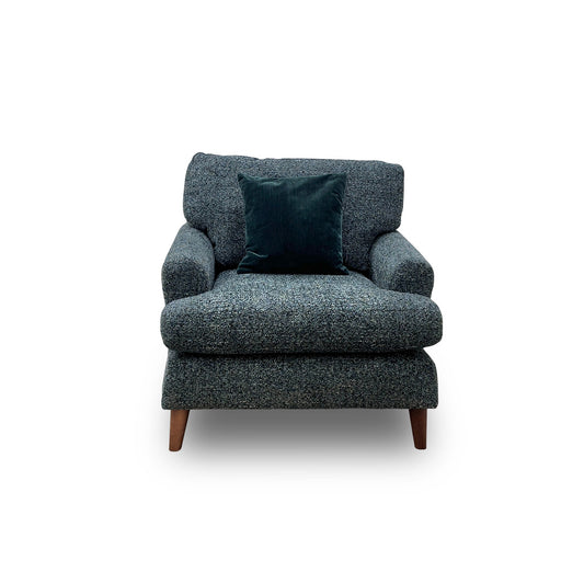 'Jackson' Amazonite Green Woven Fabric Armchair