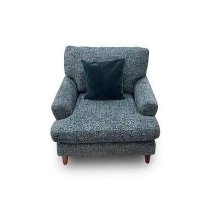 'Jackson' Amazonite Green Woven Fabric Armchair