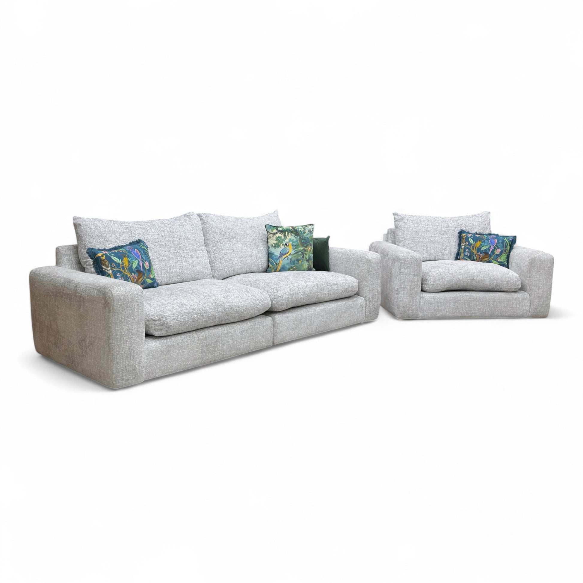 An image showing the Snuggler Chair, emphasizing its size for a single or cozy two-person seat.