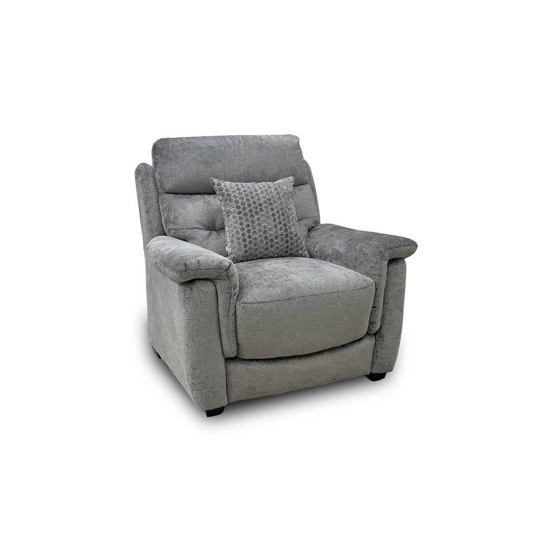 'Springer' Fab-nts-R07 Pewter Fabric Armchair