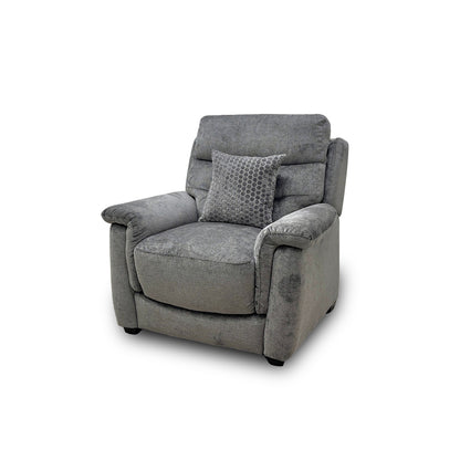 'Springer' Fab-nts-R07 Pewter Fabric Armchair