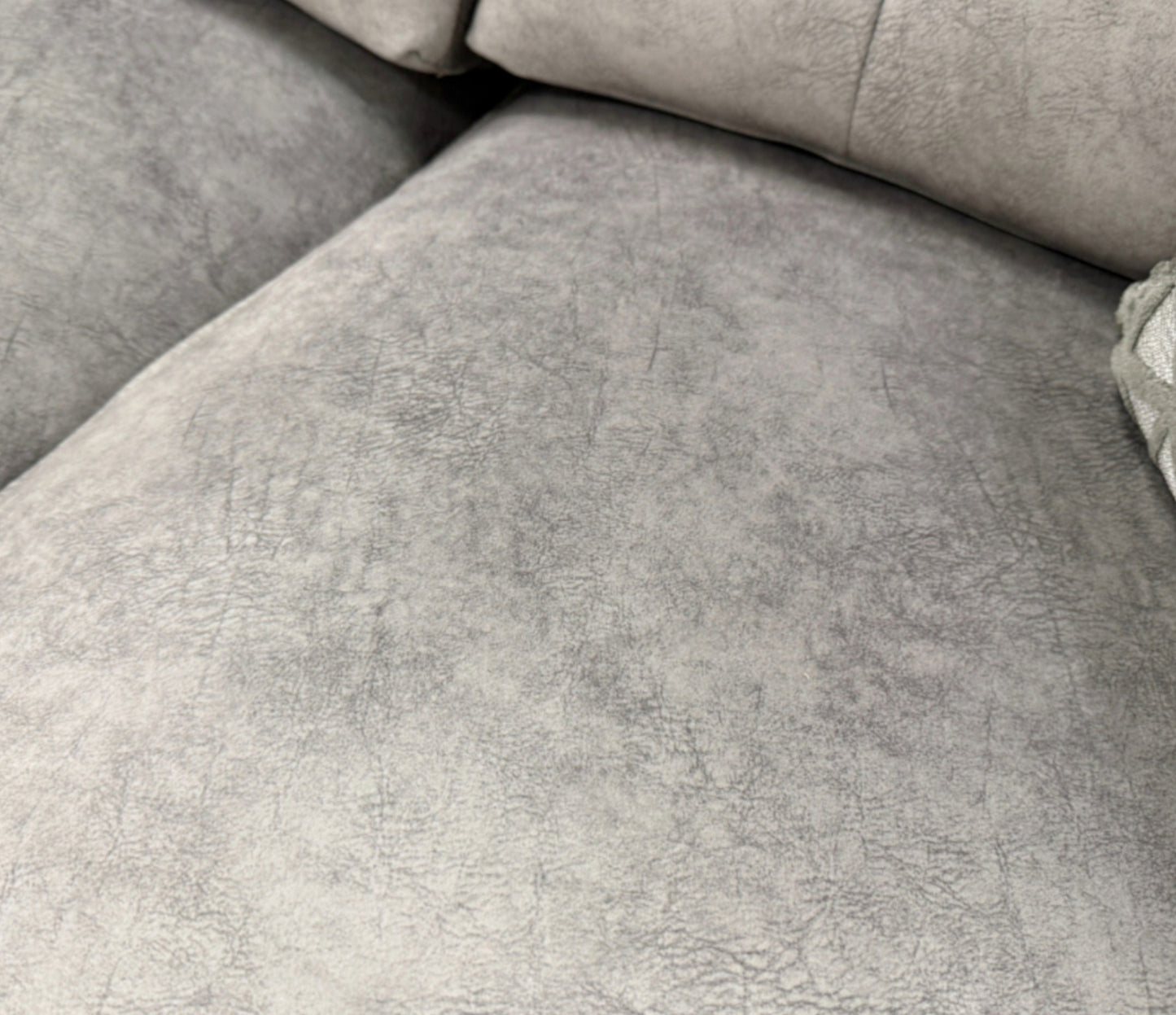 'Mariah' Dapple Silver-Tri No Insert Velvet Classic Back 2 Seater Sofa (Ariana)