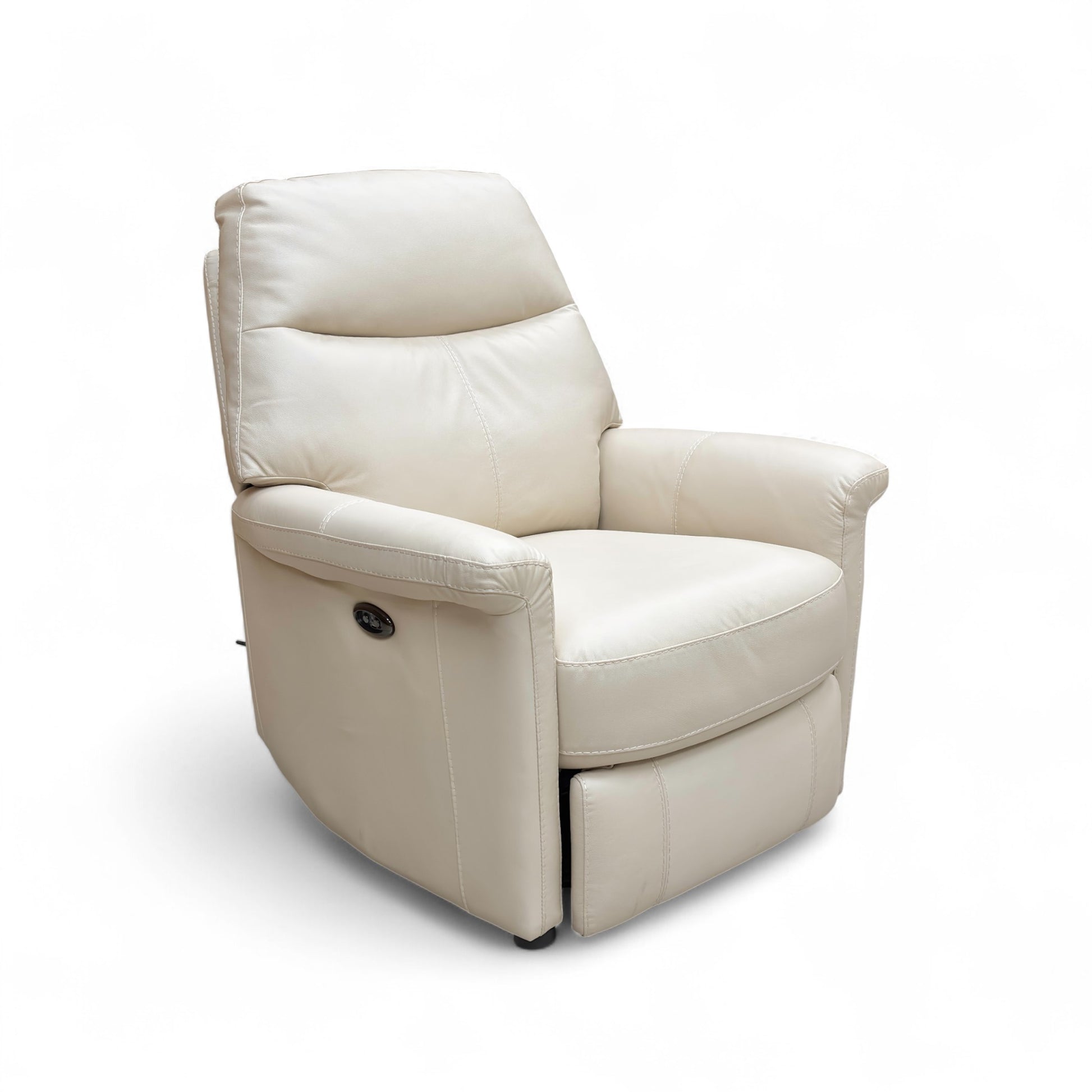 A rear view of the chair, highlighting the clean lines and base.