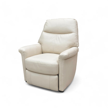 A view focusing on the padded footrest area and the extended position.