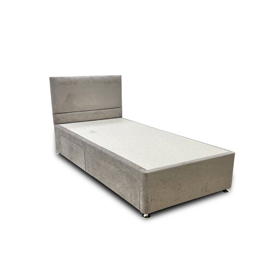 'Capella' Milan Nickel 2 Draw Bed + Headboard - Single