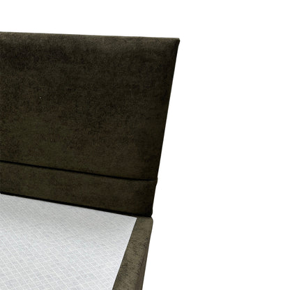 'Capella' Milan Khaki Bed + Headboard - Single