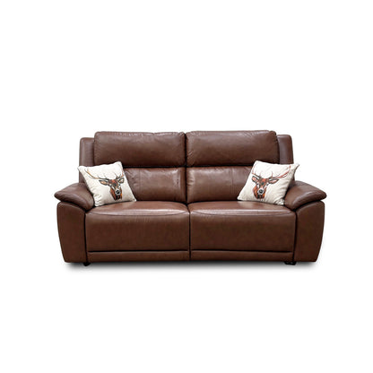 'Utah' Roast Lx-6414 Leather 3 Seater Power Recliner Sofa with Power Headrests and Power Lumbar