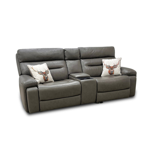 'Cinemax' Piompo Lx-6404 Media 3 Seater Leather Power Recliner Sofa with Power Headrest