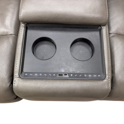'Cinemax' Piompo Lx-6404 Media 3 Seater Leather Power Recliner Sofa with Power Headrest