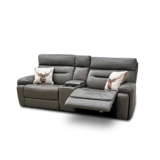 'Cinemax' Piompo Lx-6404 Media 3 Seater Leather Power Recliner Sofa with Power Headrest