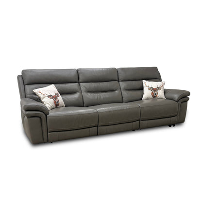 'Berlin' Piompo Lx-6404 Leather 4 Seater Power Recliner Split Sofa