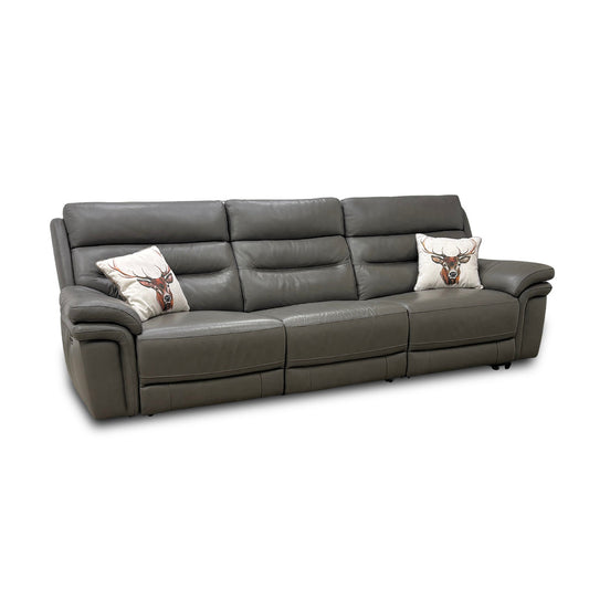 'Berlin' Piompo Lx-6404 Leather 4 Seater Power Recliner Split Sofa