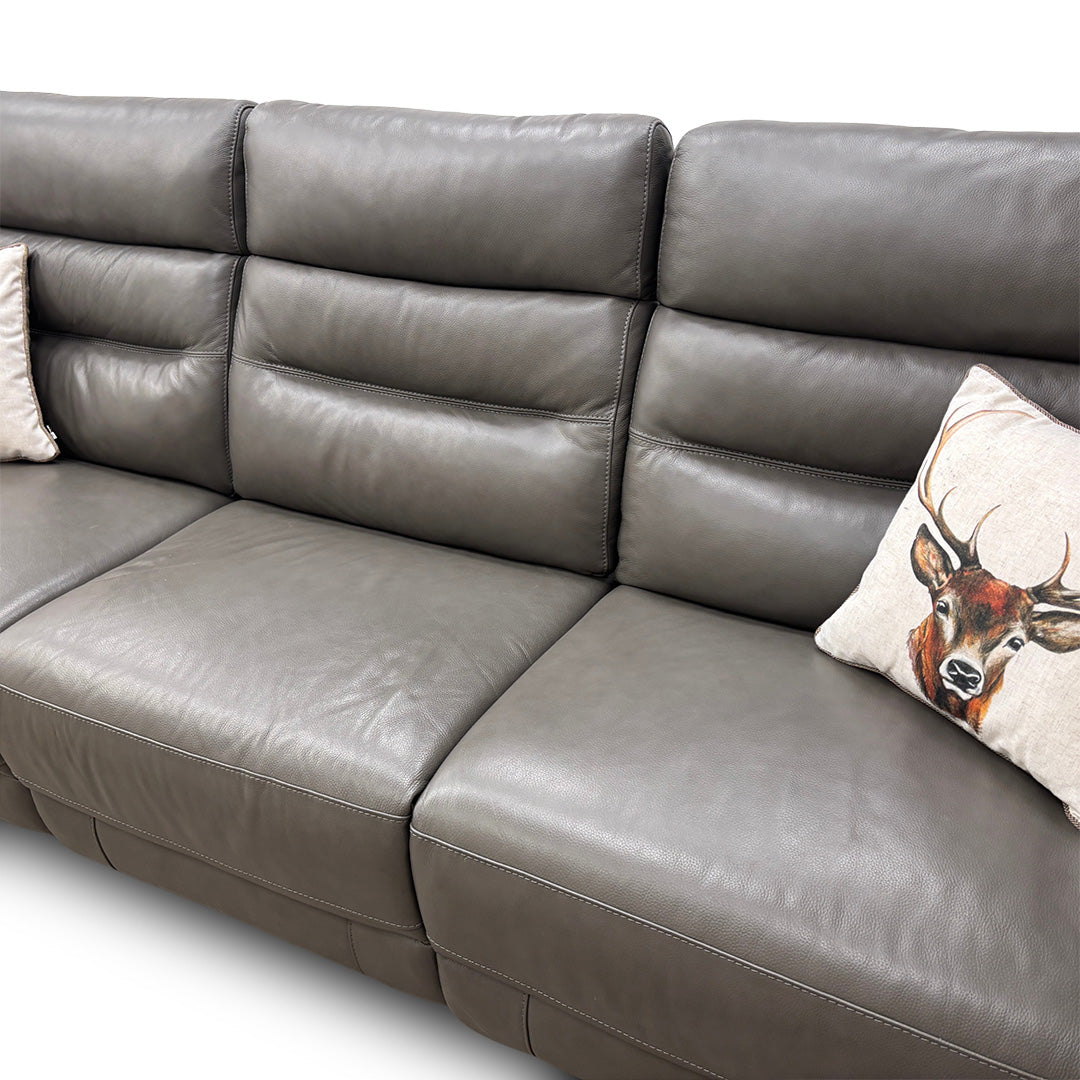 'Berlin' Piompo Lx-6404 Leather 4 Seater Power Recliner Split Sofa