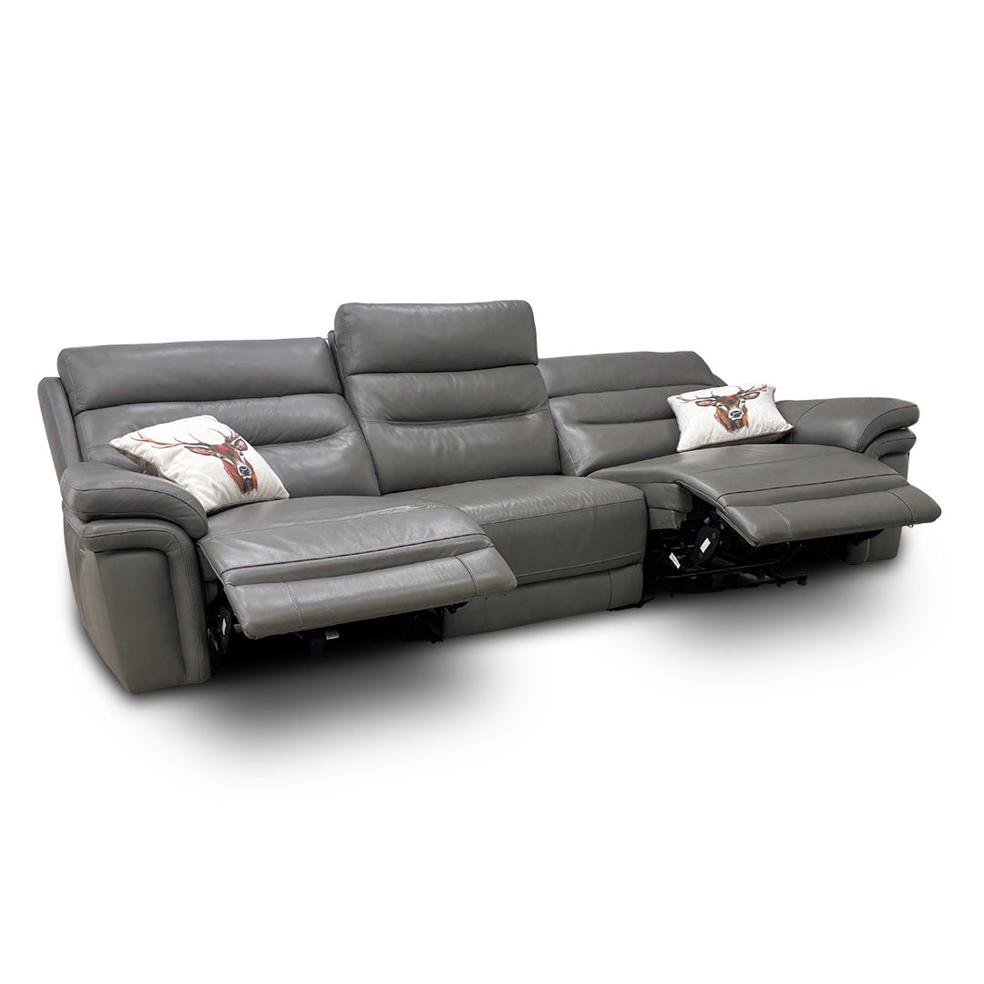 'Berlin' Piompo Lx-6404 Leather 4 Seater Power Recliner Split Sofa