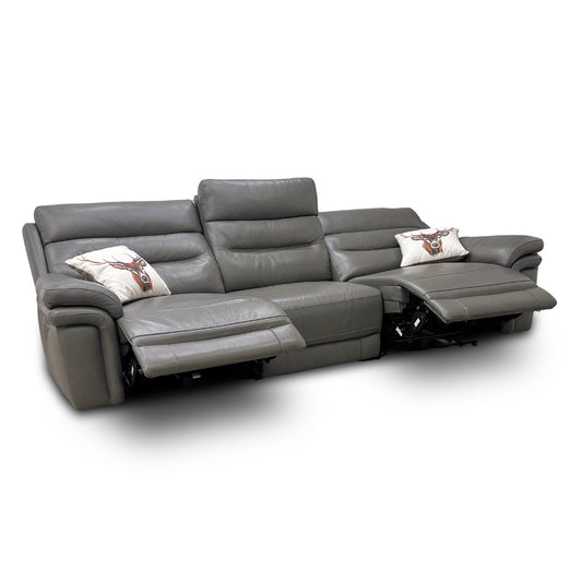 'Berlin' Piompo Lx-6404 Leather 4 Seater Power Recliner Split Sofa