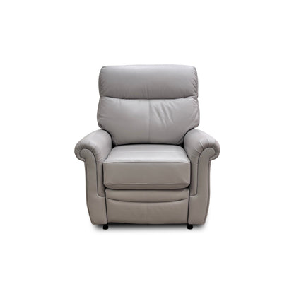 G Plan 'Avon' H006 Oxford Light Grey Leather Lift and Rise Recliner Armchair