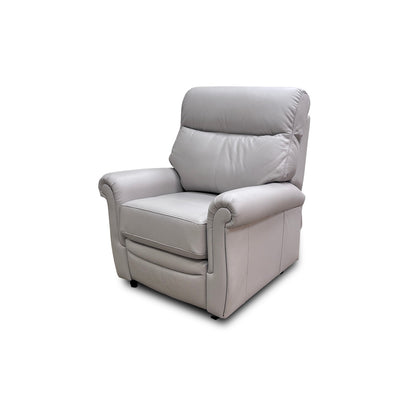 G Plan 'Avon' H006 Oxford Light Grey Leather Lift and Rise Recliner Armchair