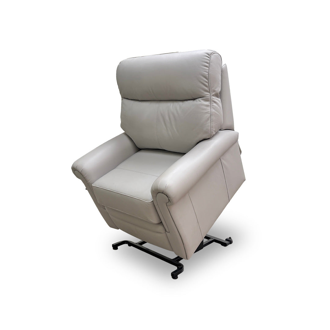 G Plan 'Avon' H006 Oxford Light Grey Leather Lift and Rise Recliner Armchair