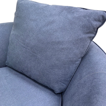 'Legend' Cosmo Navy Fabric Swivel Chair