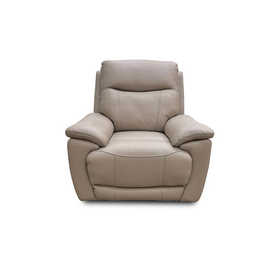 'Sloane' Cat-40/08 Oyster Leather Power Recliner Chair
