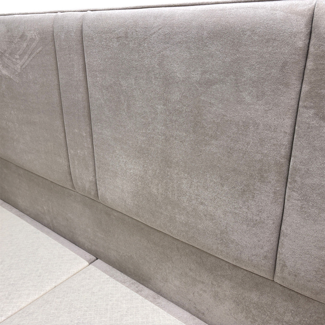 'Pegasus' Milan Stone Floor Standing Headboard + Double Ottoman End Lift Base - Super King